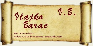 Vlajko Barać vizit kartica